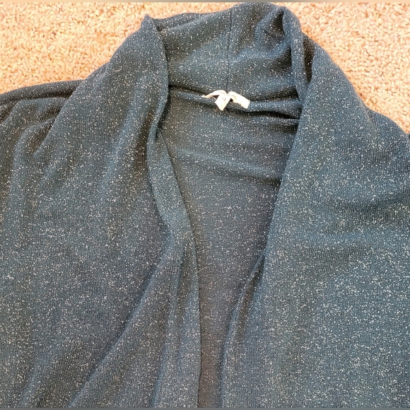 Maurices Green with Silver Sparkles Light Cardigan size small - Picture 2 of 6